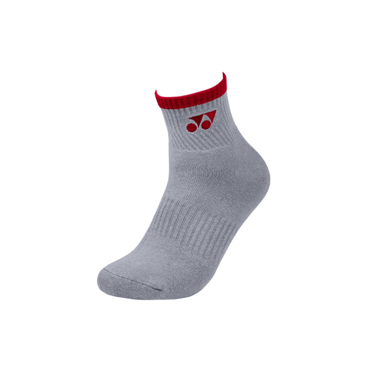 YONEX MEN'S SOCKS SSM-1284-MP6 ULTIMATE GRAY PERSIAN RED