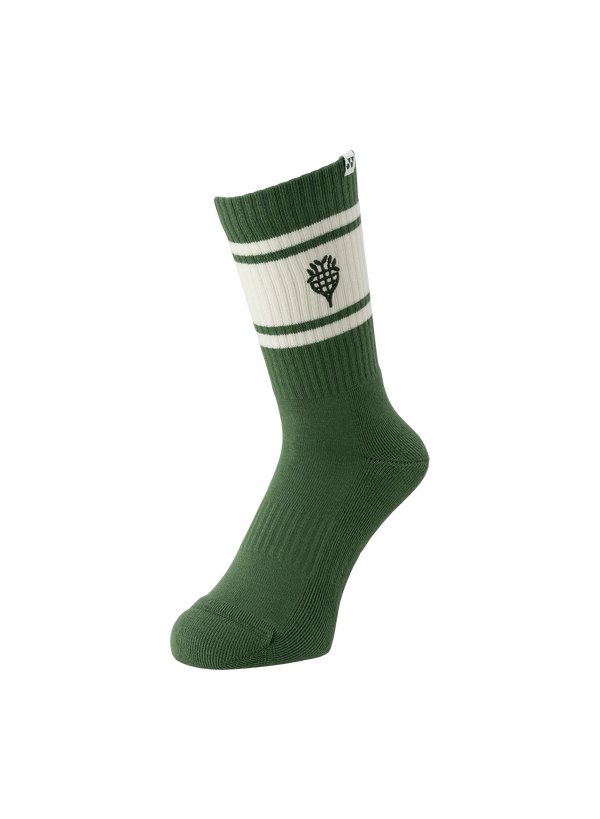 YONEX NATURAL SERIES SPORTS CREW SOCKS 19251EX OLVE GREEN