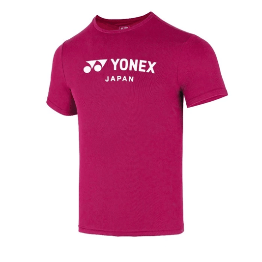 YONEX UNISEX ROUND NECK SHIRT 2839 ROSE RED WHITE