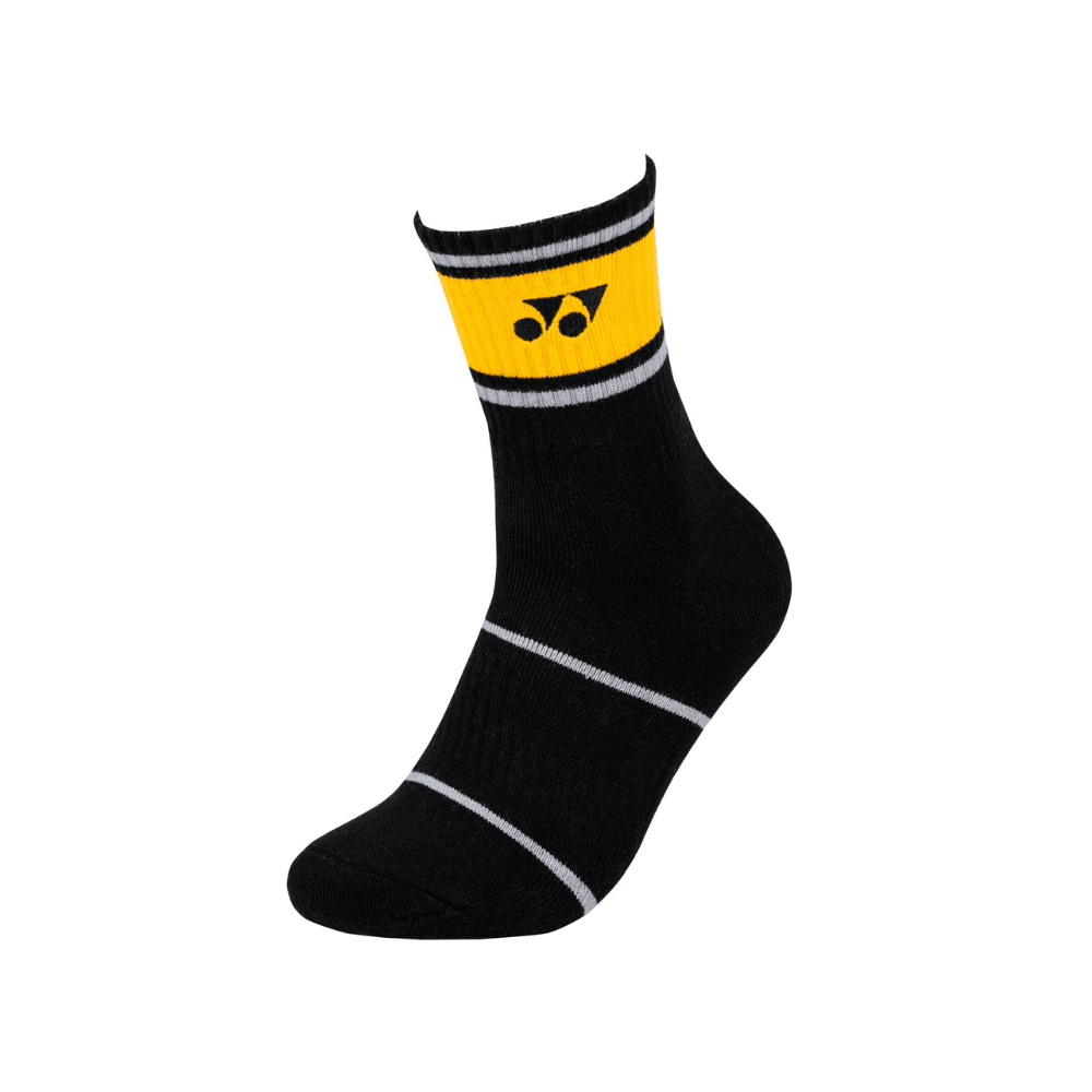 YONEX MEN'S SOCKS SSM-1882-MP6 BLACK YELLOW