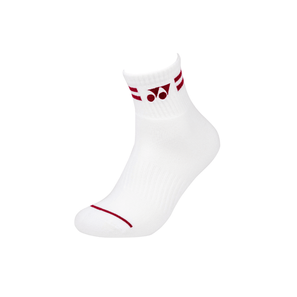 YONEX MEN'S SOCKS SSM-1285-MP6 (MEN/WOMEN) WHITE PERSIAN RED